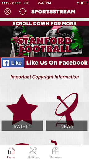 Stanford Football STREAM