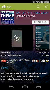 CM10/CM11 Transparent Theme - screenshot thumbnail