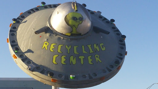 Recycled UFO Art