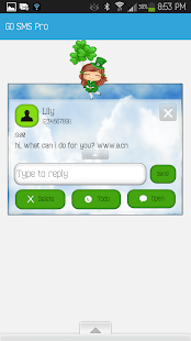 GO SMS - Clover Fairy Screenshots 4