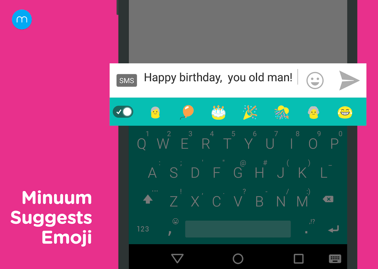    Minuum Keyboard + Smart Emoji- screenshot  