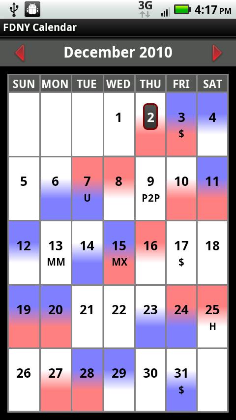 FDNY Scheduler Screen 1