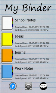 My Binder: Tabbed Notes - screenshot thumbnail