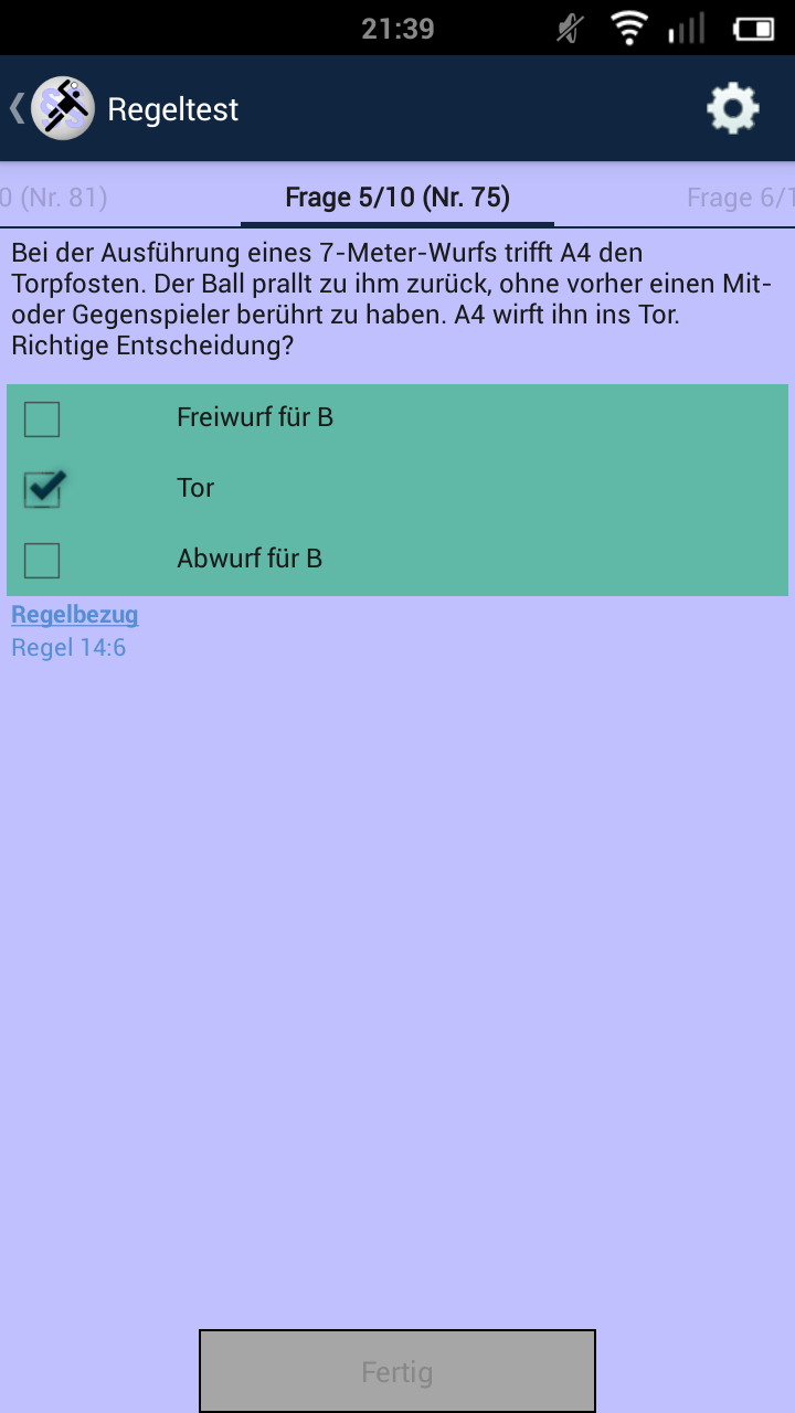 Handball-Referee-Trainer Screen 3