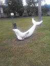 White Dolphin Sculpture