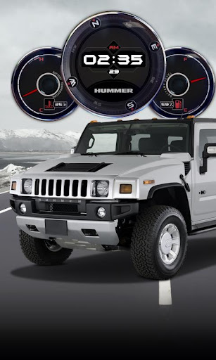 Hummer H2 Compass Clock HD LWP