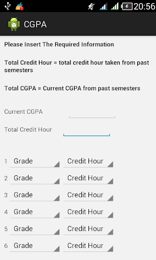 CGPA Calculator