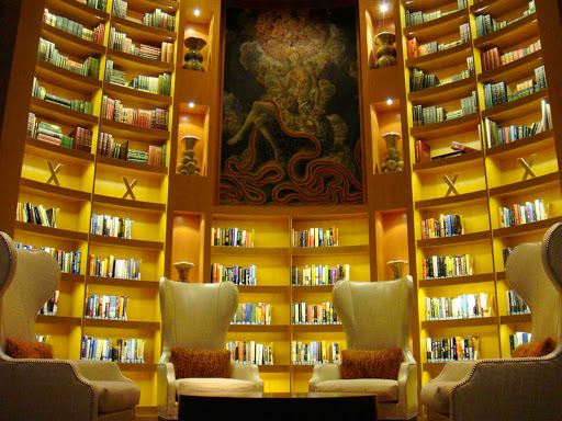The library on board Celebrity Equinox.