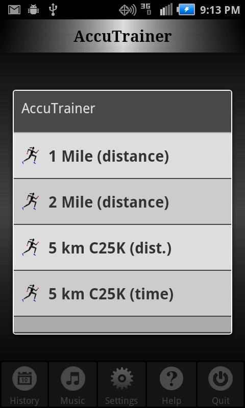 C25K Running AccuTrainer-Pro Screen 3