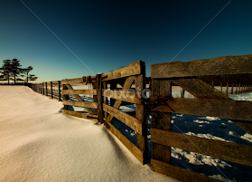 Drifted Gates by Kriss Haren - Landscapes Prairies, Meadows & Fields