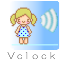 Vclock (voice guidance) logo