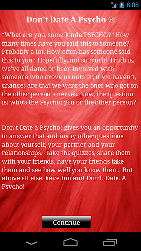 【免費生活App】Don't Date A Psycho! Quizzes-APP點子