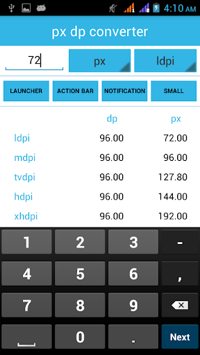 px dp converter