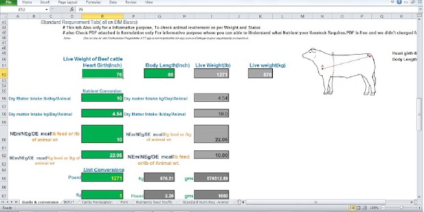 Download Cattle Feed Formulation lb&kg APK