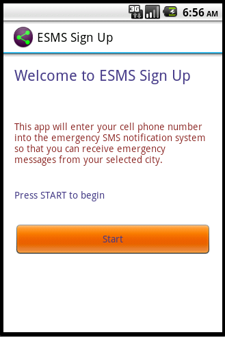 ESMS Sign Up