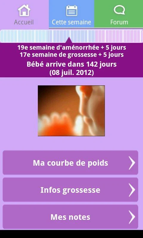 Suivi de grossesse - screenshot