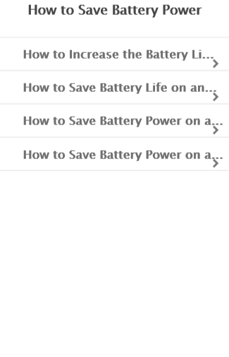 How to Save Battery Power