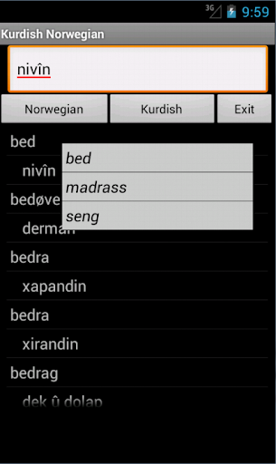 Norwegian Kurdish Dictionary