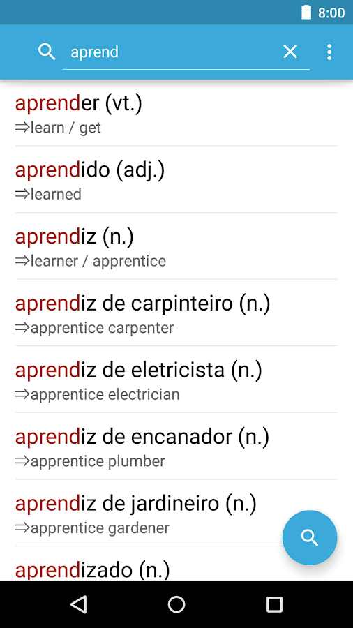 Portuguese English Dictionary Android Apps on Google Play
