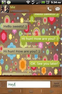 GO SMS - Vintage Flower Screenshots 0