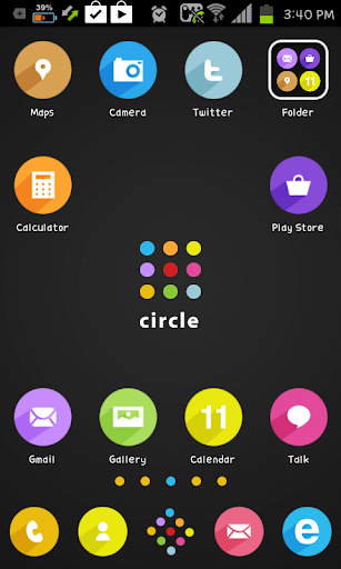 Circle go launcher theme