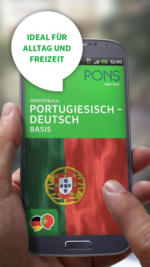 Android application German&lt;&gt;Portuguese BASIC screenshort