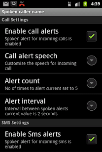 Talking SMS and Caller ID Free