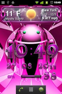 beautiful weather widget pink