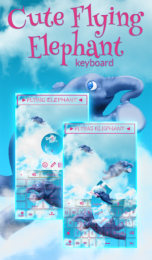 Cute Flying Elephant Keyboard