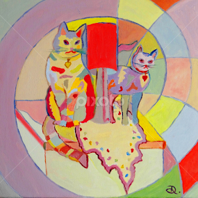 my kitties by Dubravka Bednaršek - Painting All Painting