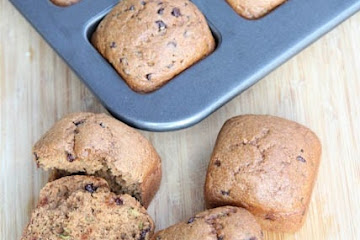 Whole Wheat Zucchini Chocolate Chip Muffins
