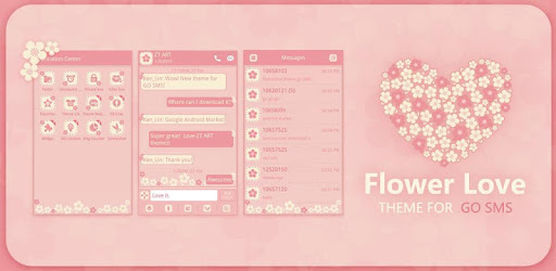 FlowerLove Theme GO SMS -  apk apps