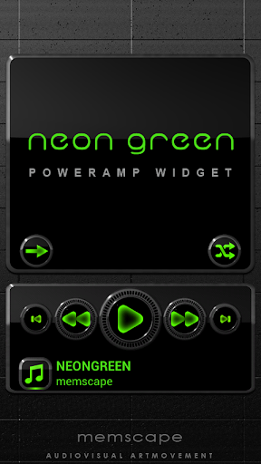 Poweramp Widget NEON GREEN