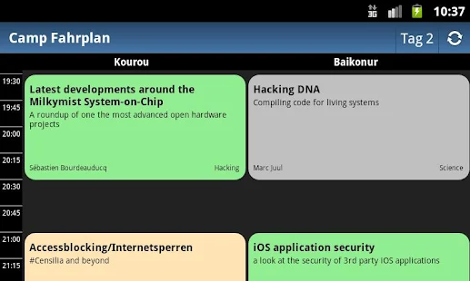  CCC Camp Fahrplan 2011 – Miniaturansicht des Screenshots  
