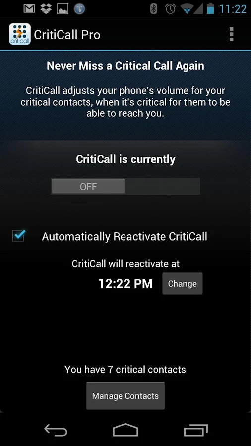 CritiCall Pro - screenshot