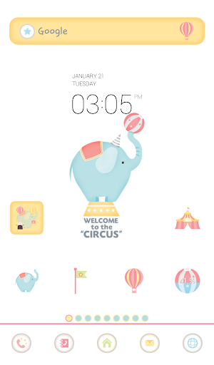 circus elephant dodol theme