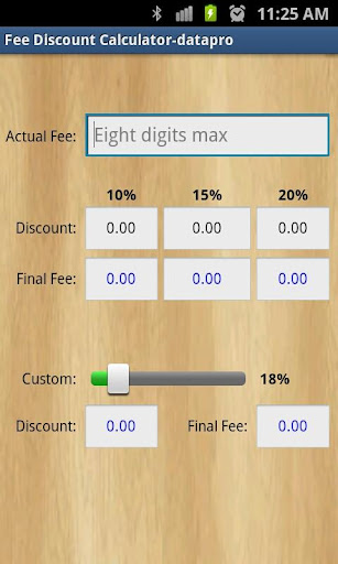 Fee Discount Calculator