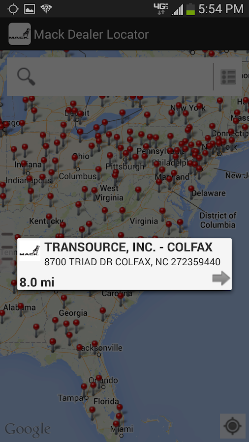 Mack Trucks Dealer Locator Android Apps on Google Play