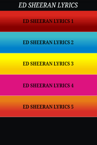 Just The Lyrics - Ed Sheeran