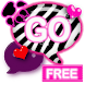 GO SMS PRO WB Pink Zebra Theme icon