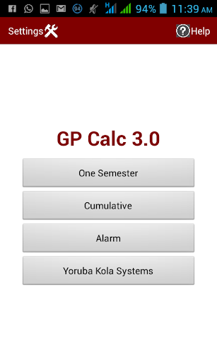 Nigerian Unis GP Calculator