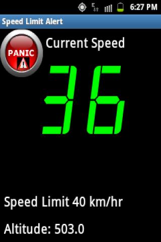 Speed Limit Alert Screen 2