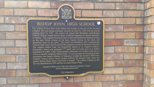 Bishop Ryan High School Plaque