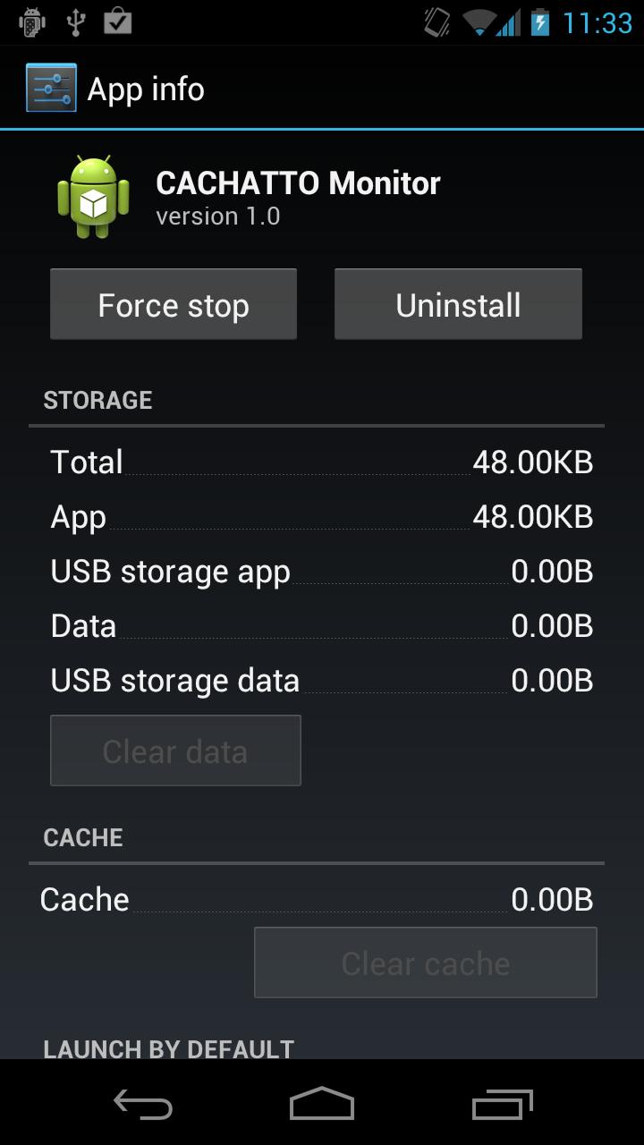Android application CACHATTO Monitor screenshort