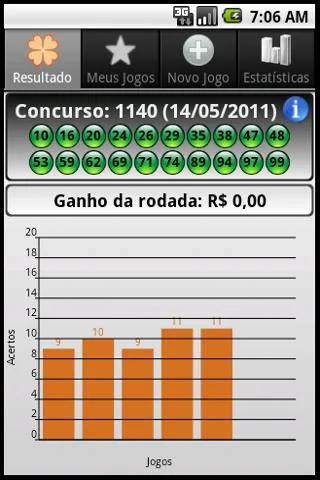 Lotomania Mobile - screenshot