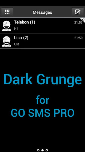 Dark Grunge GO SMS Theme
