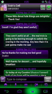 download GO SMS Kiwi Kush Glass Theme free