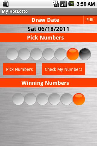 Android application HotLotto screenshort