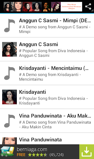 Indonesian Female DIVA Singer