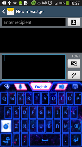 【免費個人化App】GO Keyboard Blue Glow Theme-APP點子